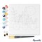 Figured'Art Mini Paint by Numbers Kit for Adults with Frame Three plant pots Small format 8"x8" - Craft Art Painting DIY Canvas Already Stretched on a Wooden Frame
